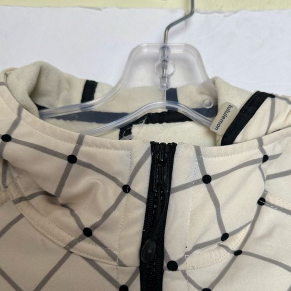 Lululemon RARE Apres Hood Coat Trench Check Jacket Light Water Resistant Zip 6 - Picture 7 of 15